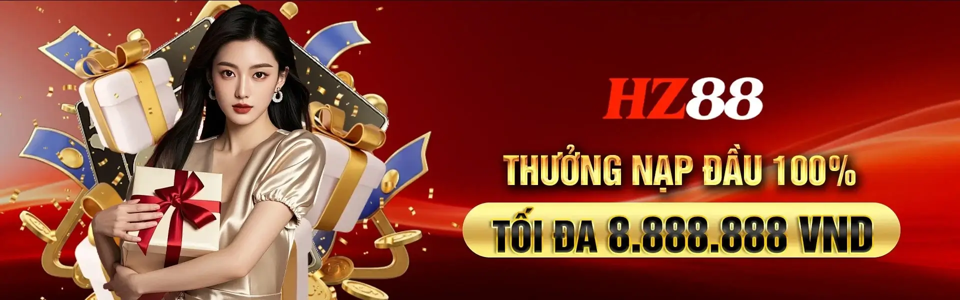 HZ88 tặng thưởng 100% giá trị nạp đầu